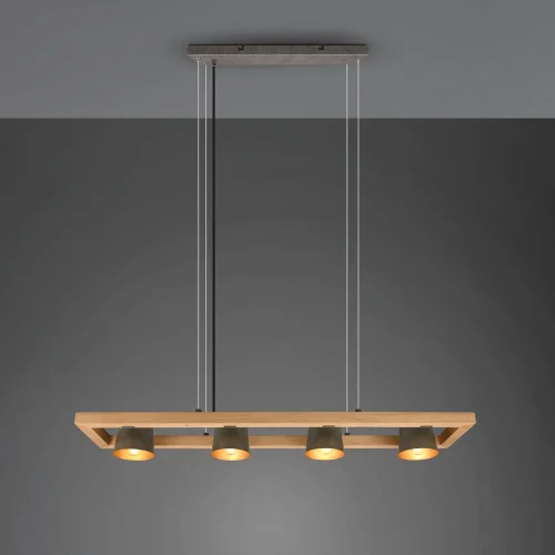 CANDEEIRO DE TETO 4 LUZES METAL NÍQUEL ANTIGO E14 NESTORE