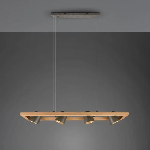 CANDEEIRO DE TETO 4 LUZES METAL NÍQUEL ANTIGO E14 NESTORE