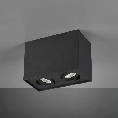PLAFON DE TECTO 2 LUZES COM INCLINAÇÃO METAL PRETO GU10 GARIBALDI PLAFON DE TECTO 2 LUZES COM INCLINAÇÃO METAL PRETO GU10 GARIBALDI