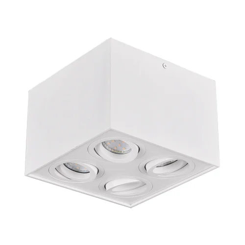 PLAFON DE TECTO 4 LUZES BASCULANTE METAL BRANCO GU10 GARIBALDI