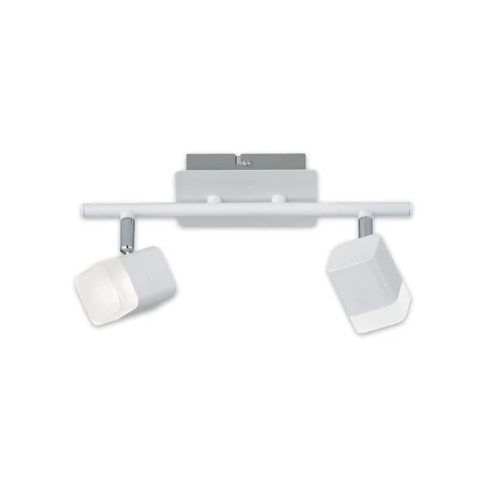 HOLOFOTES 2 LUZES LED 2x4 W 3000K METAL BRANCO ALPHONSE