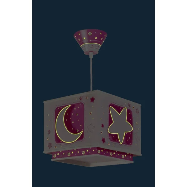 Candeeiro Infantil Lua Rosa para bebês e crianças, Iluminação | Lúzete