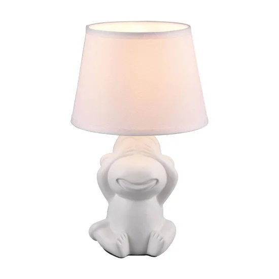 CANDEEIRO DE MESA DE CERÂMICA BRANCA E14 KIBO