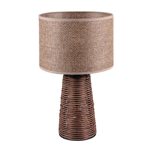 CANDEEIRO DE MESA DE MALHA DE ROTIM CASTANHO E27 DAKARI