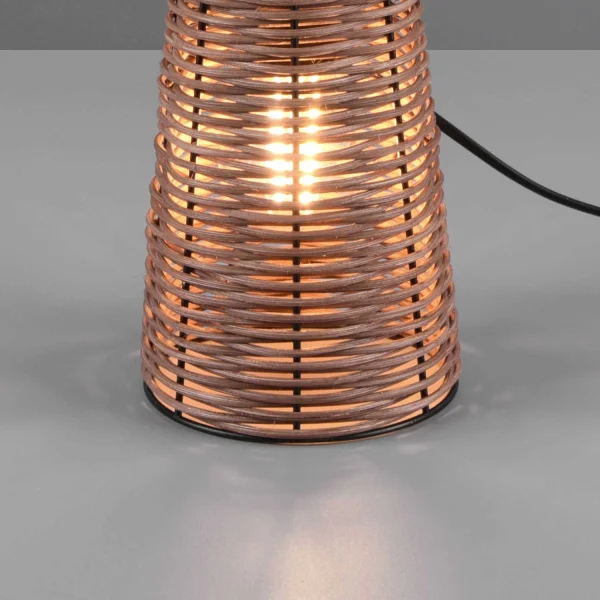 CANDEEIRO DE MESA DE MALHA DE ROTIM CASTANHO E27 DAKARI