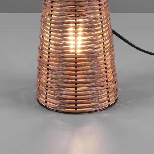 CANDEEIRO DE MESA DE MALHA DE ROTIM CASTANHO E27 DAKARI