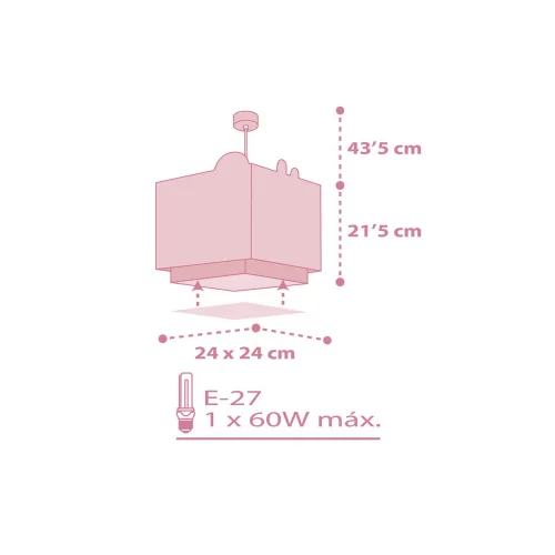 CANDEEIRO DE TECTO BABY JUNGLE ROSA CANDEEIRO DE TECTO BABY JUNGLE ROSA