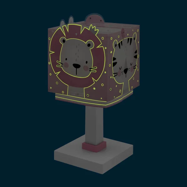 CANDEEIRO DE MESA BABY JUNGLE ROSA