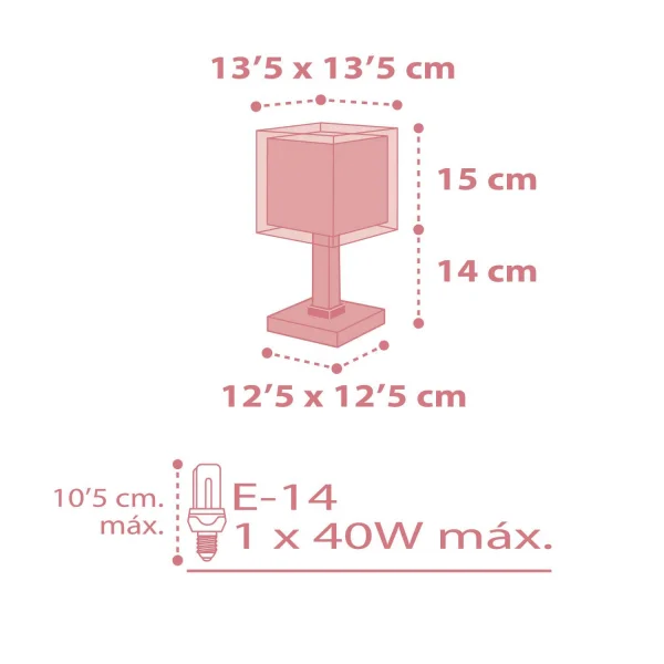 CANDEEIRO DE MESA KOALA ROSA