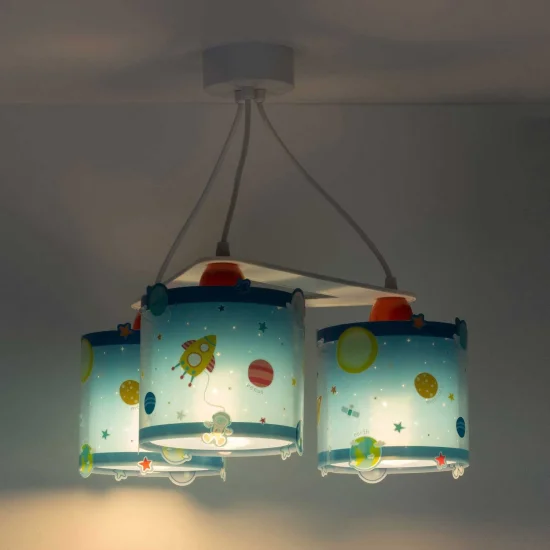 CANDEEIRO SUSPENSO 3 LUZES PLANETS 2