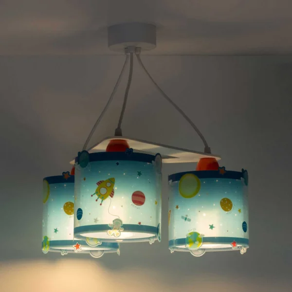 CANDEEIRO SUSPENSO 3 LUZES PLANETS