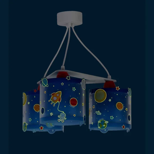 CANDEEIRO SUSPENSO 3 LUZES PLANETS