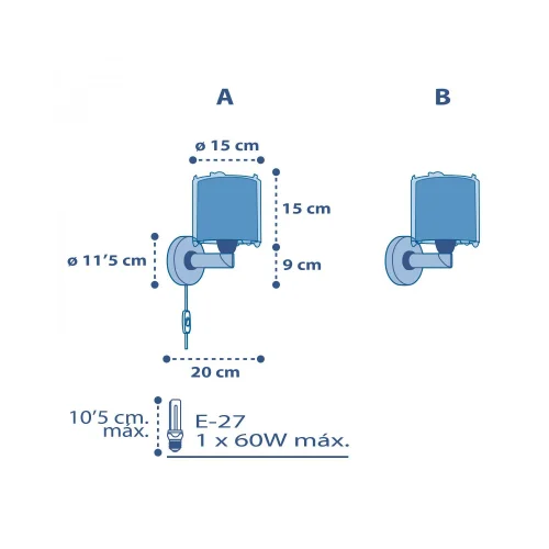 CANDEEIRO DA PAREDE PLANETS