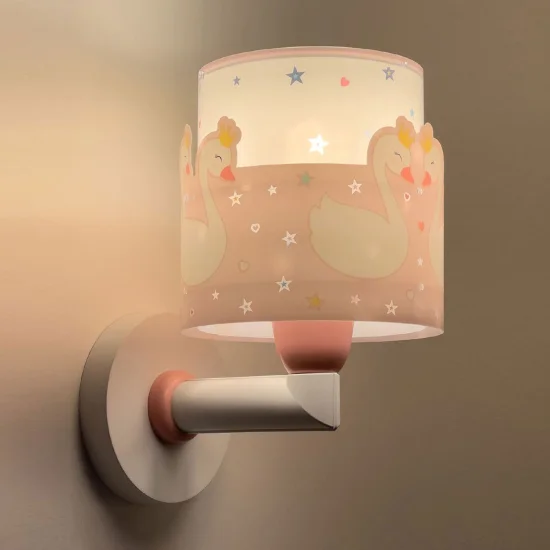 CANDEEIRO DE PAREDE SWEET LOVE ROSA E27 2