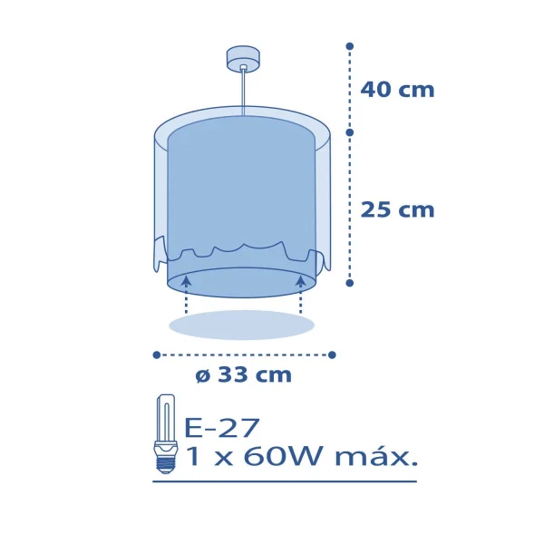 CANDEEIRO DE TECTO LITTLE ELEPHANT AZUL