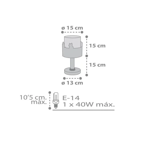 CANDEEIRO DE MESA LOVING DEER
