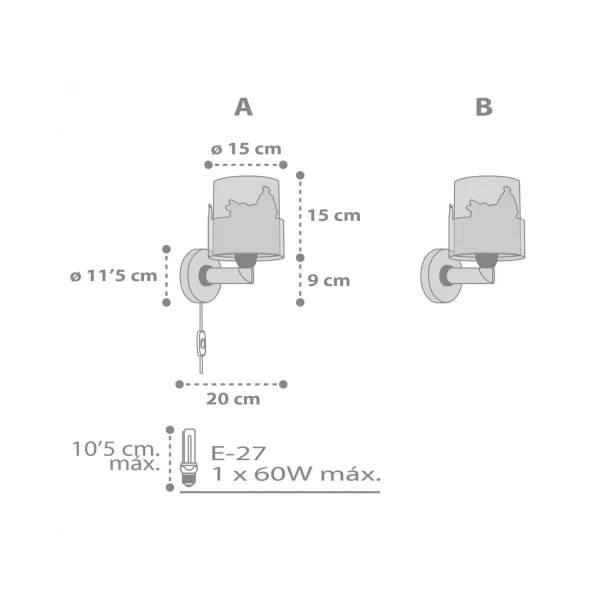 CANDEEIRO DA PAREDE LOVING DEER