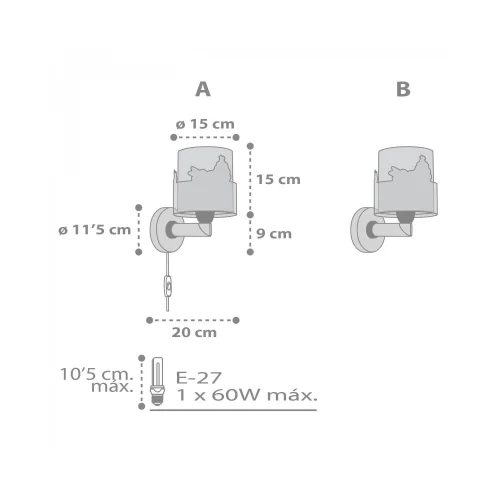 CANDEEIRO DA PAREDE LOVING DEER
