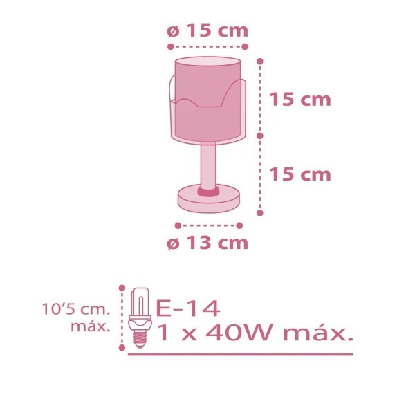 CANDEEIRO DE MESA LITTLE ELEPHANT ROSA