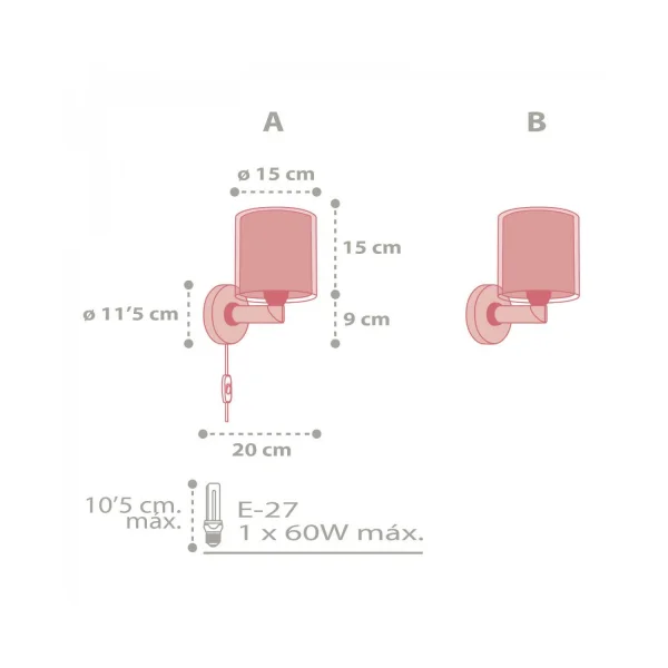 CANDEEIRO DA PAREDE COLOR RAIN