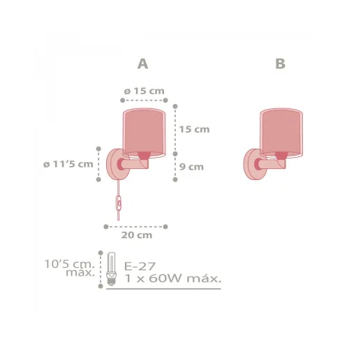 CANDEEIRO DA PAREDE COLOR RAIN