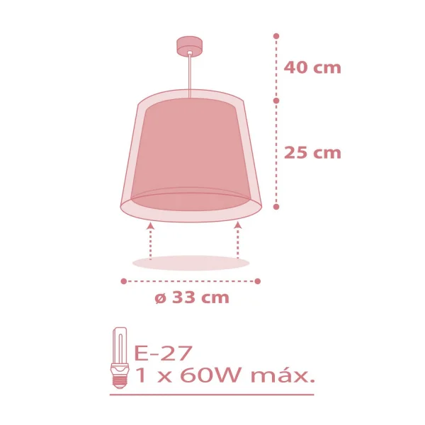 CANDEEIRO DE TECTO LIGHT FEELING ROSA