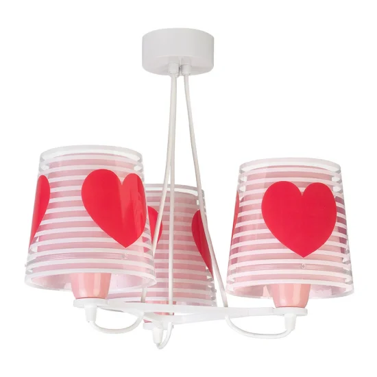 CANDEEIRO DE TECTO 3 LUZES LIGHT FEELING ROSA 2