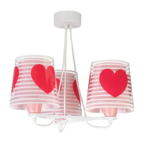 CANDEEIRO DE TECTO 3 LUZES LIGHT FEELING ROSA