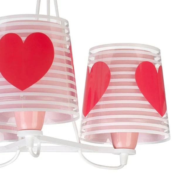 CANDEEIRO DE TECTO 3 LUZES LIGHT FEELING ROSA