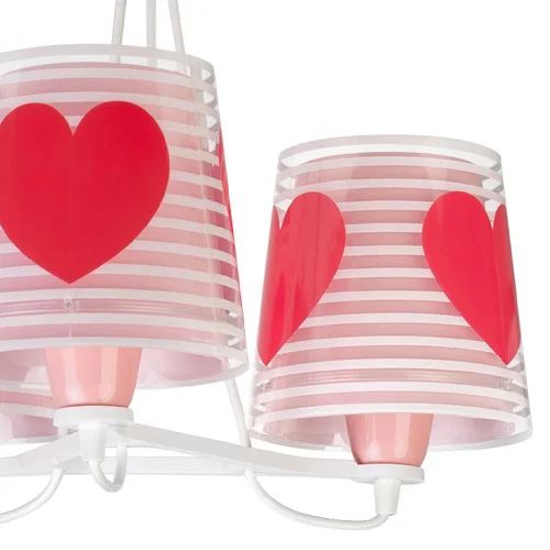 CANDEEIRO DE TECTO 3 LUZES LIGHT FEELING ROSA