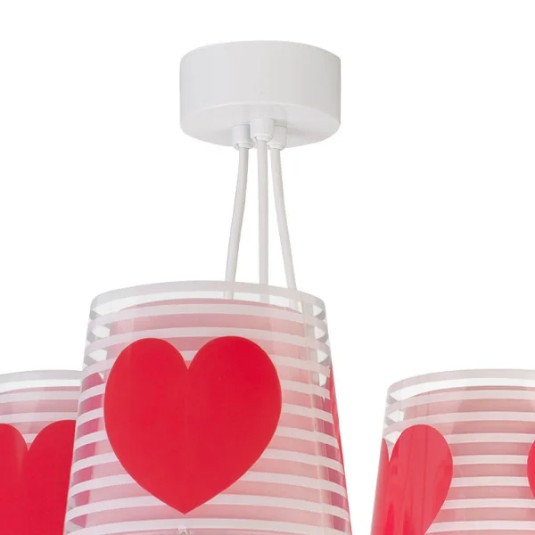 CANDEEIRO DE TECTO 3 LUZES LIGHT FEELING ROSA