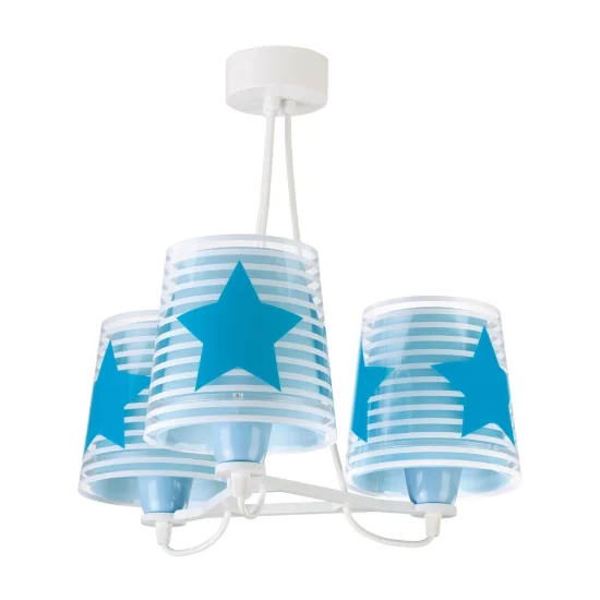 CANDEEIRO DE TECTO 3 LUZES LIGHT FEELING AZUL