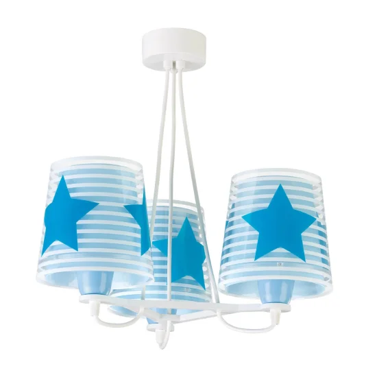 CANDEEIRO DE TECTO 3 LUZES LIGHT FEELING AZUL 2