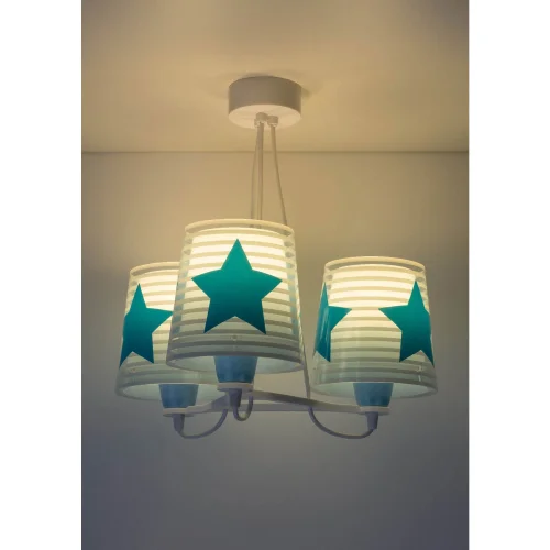 CANDEEIRO DE TECTO 3 LUZES LIGHT FEELING AZUL CANDEEIRO DE TECTO 3 LUZES LIGHT FEELING AZUL