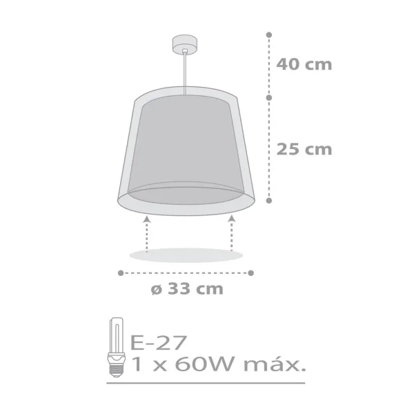 CANDEEIRO DE TECTO LIGHT FEELING CINZENTO