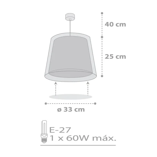 CANDEEIRO DE TECTO LIGHT FEELING CINZENTO