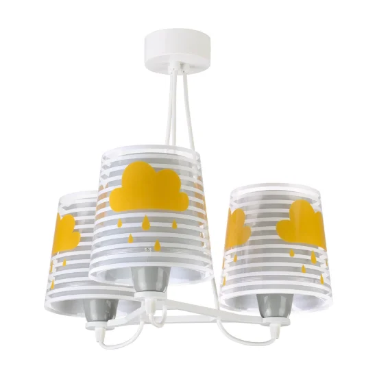 CANDEEIRO DE TECTO 3 LUZES LIGHT FEELING CINZENTO