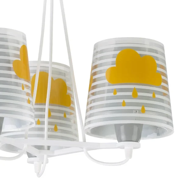 CANDEEIRO DE TECTO 3 LUZES LIGHT FEELING CINZENTO