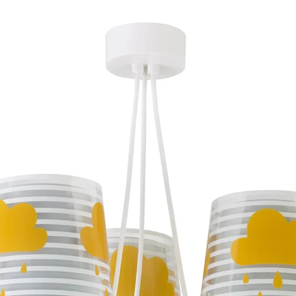 CANDEEIRO DE TECTO 3 LUZES LIGHT FEELING CINZENTO