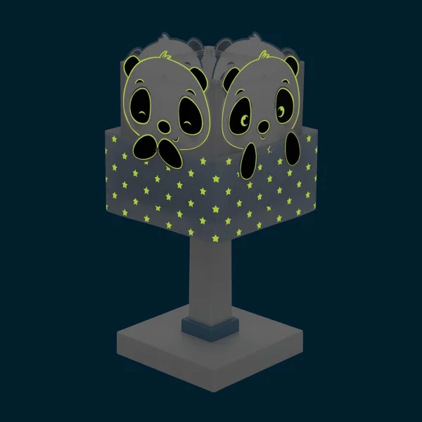 CANDEEIRO DE MESA PANDA AZUL CANDEEIRO DE MESA PANDA AZUL