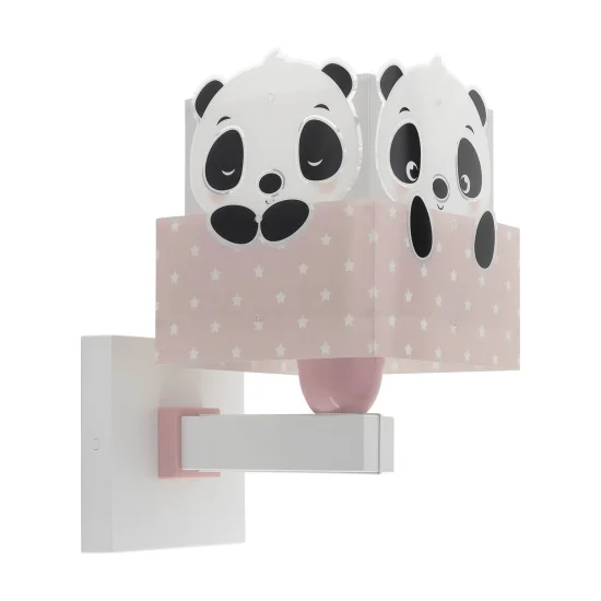 CANDEEIRO DA PAREDE PANDA ROSA