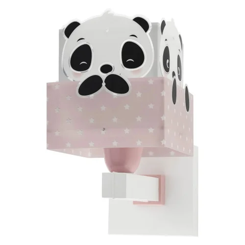 CANDEEIRO DA PAREDE PANDA ROSA