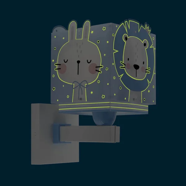 CANDEEIRO DE PAREDE BABY JUNGLE AZUL