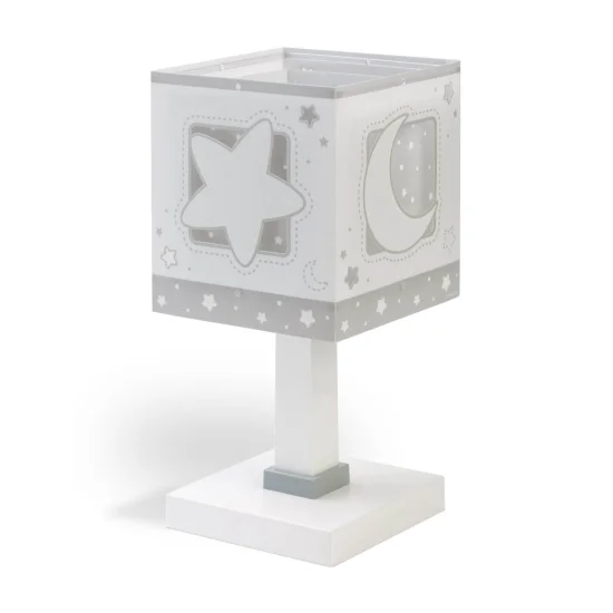 CANDEEIRO DE MESA LUNA CINZENTO