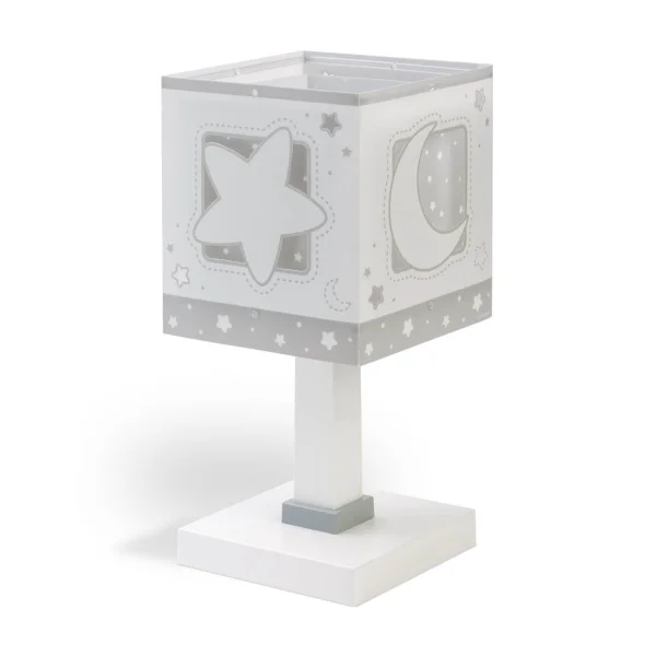 CANDEEIRO DE MESA LUNA CINZENTO