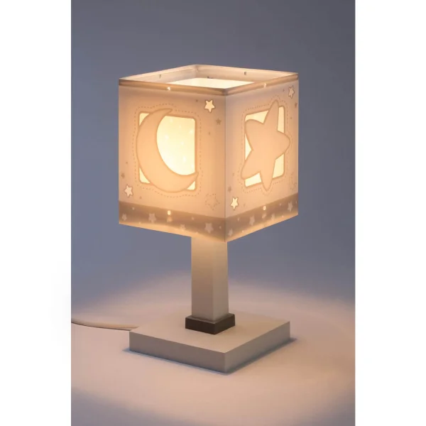CANDEEIRO DE MESA LUNA CINZENTO