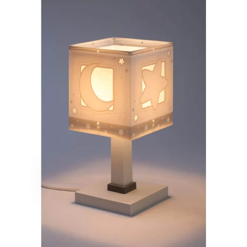 CANDEEIRO DE MESA LUNA CINZENTO