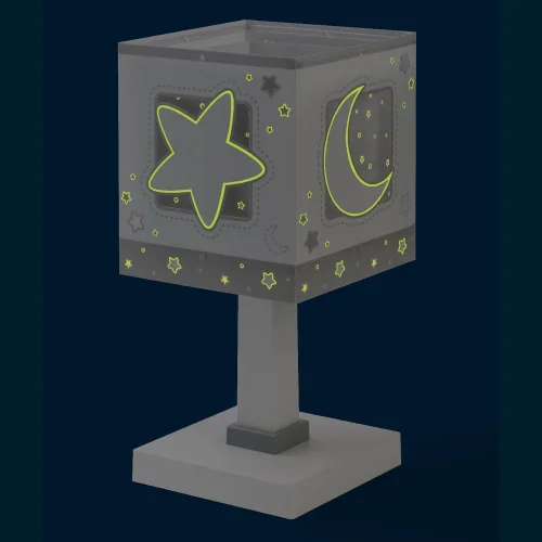 CANDEEIRO DE MESA LUNA CINZENTO