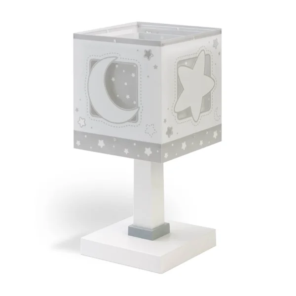 CANDEEIRO DE MESA LUNA CINZENTO