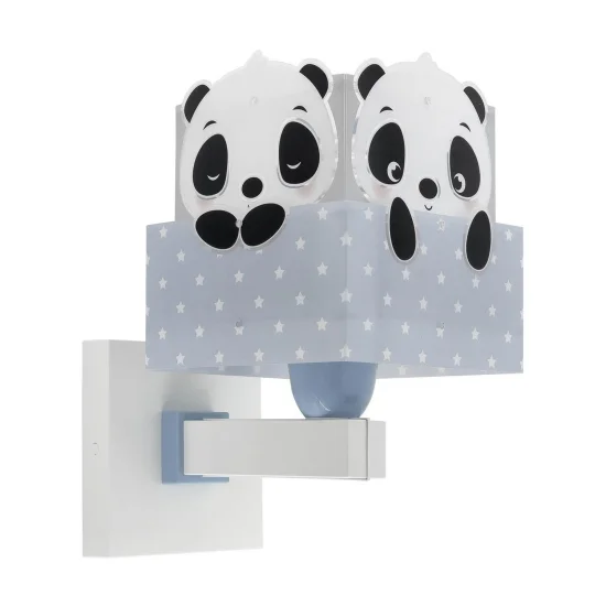 CANDEEIRO DE PAREDE PANDA AZUL